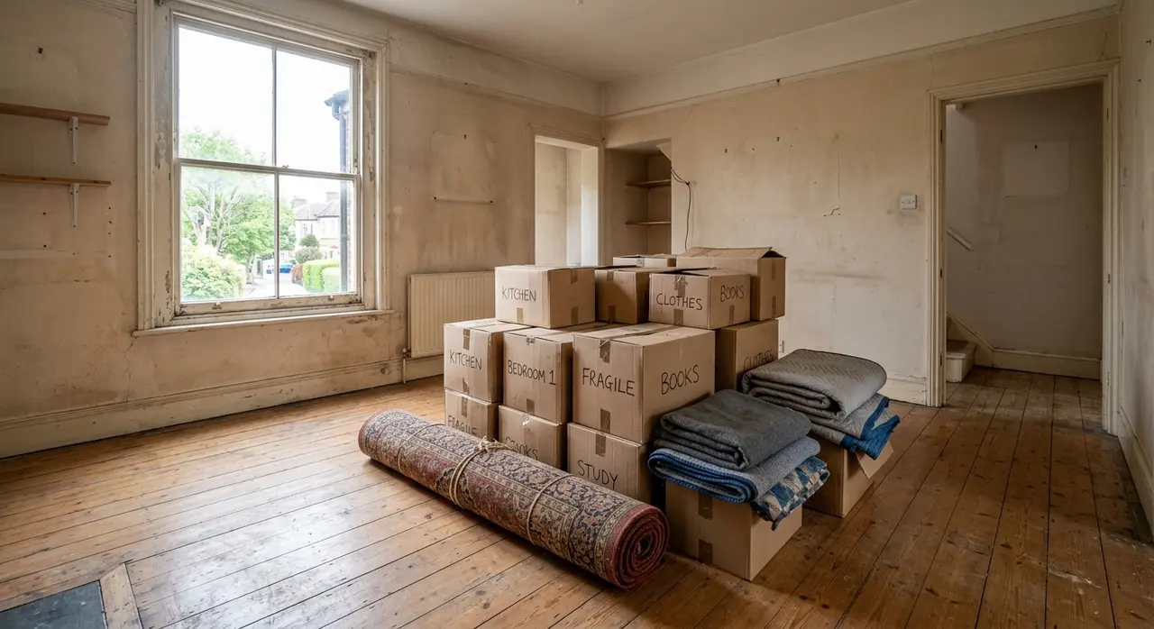 Vehicall Transport uniformed crew performing a full probate house clearance in London